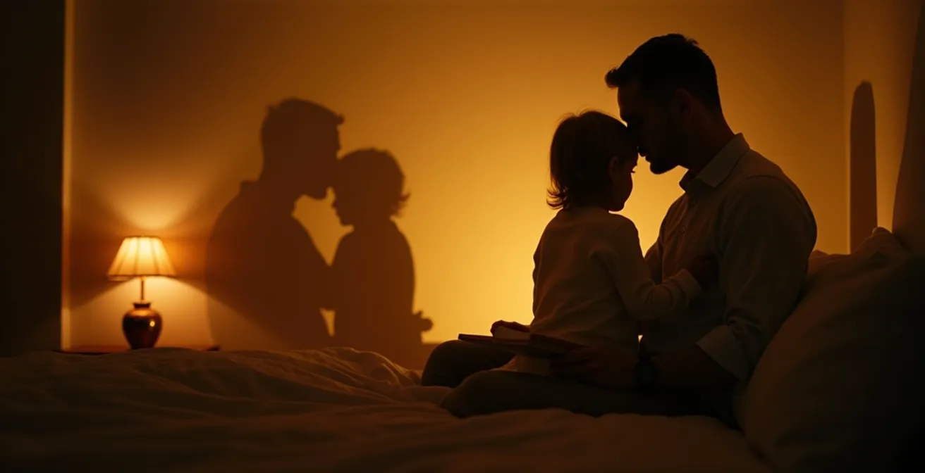 Parent and child sharing quality time together during evening routine