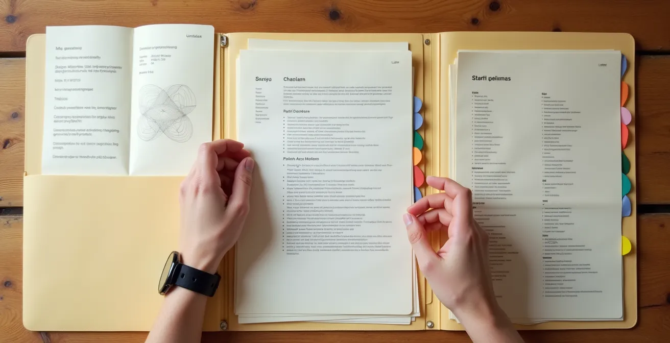 Patient organizing comprehensive medical record folder for transfer